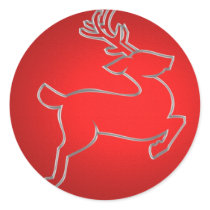 Red Reindeer stickers by perfectpostage Red Reindeer stickers