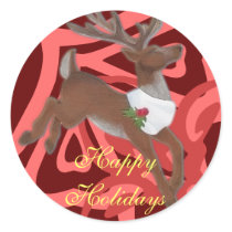 Red Reindeer Stickers