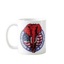 Red Republican Elephants Coffee Mug
