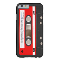 Red Retro Cassette Tape Personalized Case iPhone 6 Case