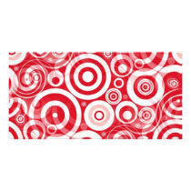 red_retro_circles photo cards by CreativeColours red_retro_circles photo cards