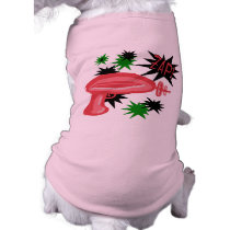 Red Retro Raygun pet clothing by toxiferous Red Retro Raygun pet clothing