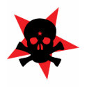 red revolution star skull t-shirts by Tomaniac red revolution star skull t-shirts
