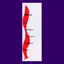 Red Ribbon Accent business cards by RLMdesignes Red Ribbon Accent business cards