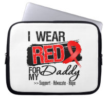 Red Ribbon Awareness - Daddy Computer Sleeve