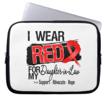 Red Ribbon Awareness - Daughter-in-Law Laptop Computer Sleeves