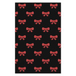Red Ribbon Bow Pattern on Black. Custom Flyer