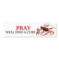 "Red Ribbon"  Ethnic Awareness Angel Bumper Stickers