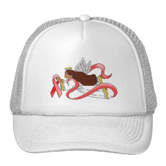 "Red Ribbon" Ethnic Awareness Angel Trucker Hat