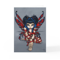 "Red Ribbon Fairy" Greeting Card