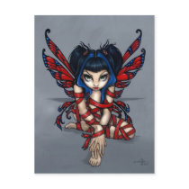 "Red Ribbon Fairy" Postcard