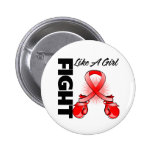 Red Ribbon Fight Like A Girl buttons
