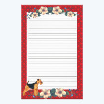 Red Ribbon Floral Lined Stationery stationery
