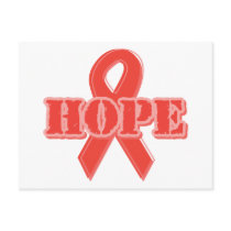 Red Ribbon - Hope postcards
