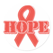 Red Ribbon - Hope stickers
