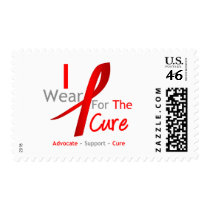 Red Ribbon I Wear For The Cure Stamp