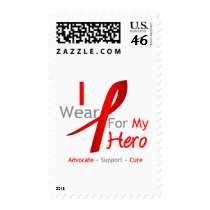 Red Ribbon I Wear Red For My HERO Postage