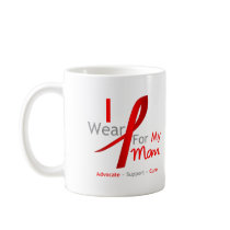 Red Ribbon I Wear Red For My Mom Coffee Mug