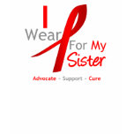 Red Ribbon I Wear Red For My Sister t-shirts