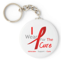 Red Ribbon I Wear Red For The Cure Key Chains