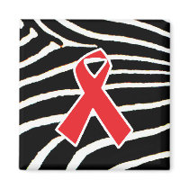 Red Ribbon Fridge Magnet