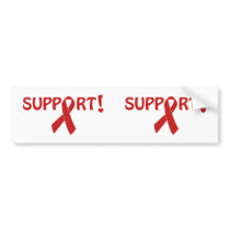 Red Ribbon Support! Bumper Stickers