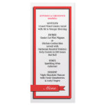 Red Ribbon Wedding Menu / Program Rack Card Template