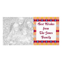 red ribbons photo cards