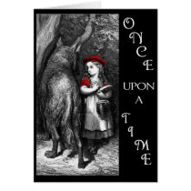 Red Riding Hood and Wolf Art Card