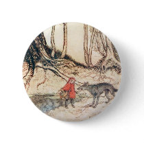 Red Riding Hood Pinback Buttons