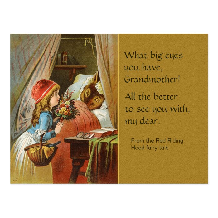Red Riding Hood CC0204 Fairy Tale Postcard