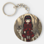"Red Riding Hood in Autumn" Keychain keychains