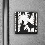 Red Riding Hood Silhouette Magnet