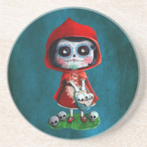 Red Riding Hood Sugar Skull coasters