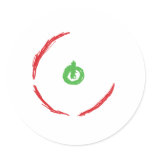 Red Ring Of Death Round Sticker