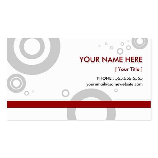 red rings business cards (front side)
