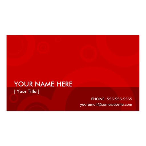 red rings business cards