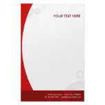 red rings customized stationery