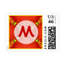 red ripple monogram