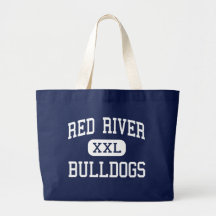 Red River - Bulldogs - High - Coushatta Louisiana Canvas Bags