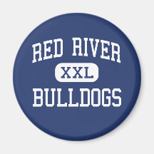Red River - Bulldogs - Junior - Coushatta Fridge Magnet