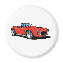 Red Roadster magnets by hotrodshirts Red Roadster magnets