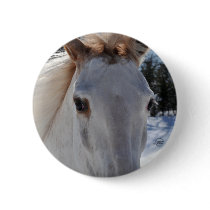 Red Roan Horse Eyes Button