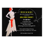 Red Roaring 20's - Flapper Party Invitations