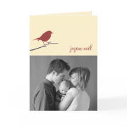 Red robin Joyeux Noël creative christmas cards