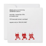 Red Robot Baby Shower Invitation