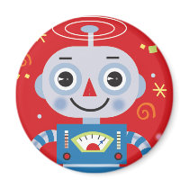 red robot magnet by hkm143 red robot magnet