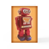 Red Robot Thank You cards by BryonTiffDesign Red Robot Thank You cards