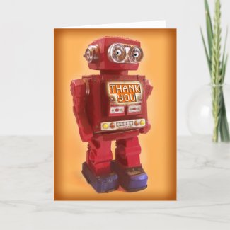 Red Robot Thank You card