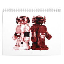 red robots calendar by vintage_robots red robots calendar